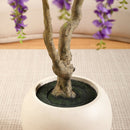 Árvore Artificial de Flores de 2,4 Metros com Vaso Branco de 45 cm