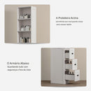 Armário para Banheiro com 2 Prateleiras Ajustáveis e 3 Gavetas