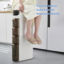 Armário de Armazenamento para Banheiro com Rodas e 4 Níveis