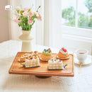 Suporte de Bolo de Madeira de Acácia