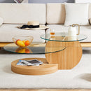 Mesa de Centro de Maidera com Vidro