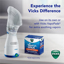 Inhalador nasal Vicks - Alivio de vapor sin medicación para alergias, congestión, tos y resfriados, vaporizador vocal, calma las vías nasales y de la garganta, funciona con VapoPads (1 incluido)