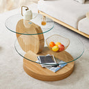 Mesa de Centro de Maidera com Vidro