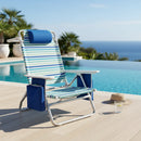 Cadeira Reclinável de Praia Alta Capri Camping Piscina