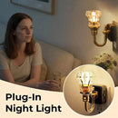 Luzes Noturnas Vintage Conectadas À Parede, Plugue Led Flowe