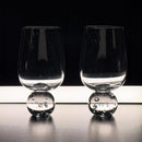 Kit Taças De Vidro Transparente Com Base Bolhas 540ml