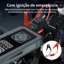 Auxiliar De Partida De Bateria 5 Em 1 Com Compressor E Bomba