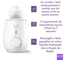 Aquecedor De Mamadeira Aquece Rápido Philips Avent Cor Branco